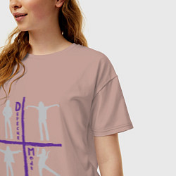 Футболка оверсайз женская Songs of Faith and Devotion Depeche Mode, цвет: пыльно-розовый — фото 2