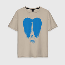 Женская футболка оверсайз Blue Paris