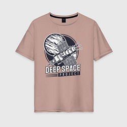 Женская футболка оверсайз Проект глубокий космос
