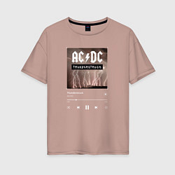 Женская футболка оверсайз Thunderstruck - AC DC