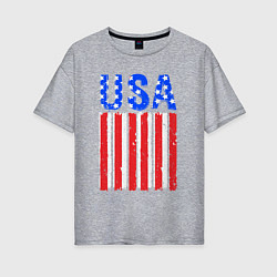 Женская футболка оверсайз America flag