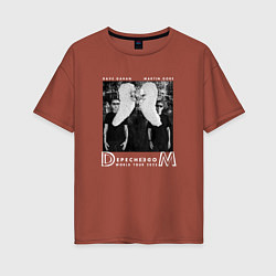 Женская футболка оверсайз Depeche Mode - MM world tour