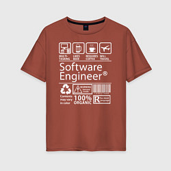 Женская футболка оверсайз Программный инженер