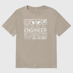 Женская футболка оверсайз Знаки инженера