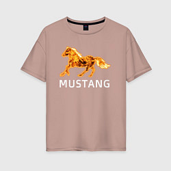 Женская футболка оверсайз Mustang firely art