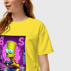 Футболка оверсайз женская Bart Simpson - cool gamer, цвет: желтый — фото 2