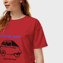 Футболка оверсайз женская Depeche Mode - Behind the wheel, цвет: красный — фото 2