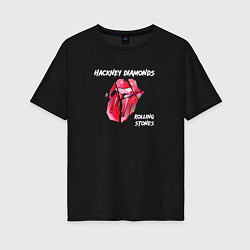 Женская футболка оверсайз The Rolling Stones - Diamonds tongue