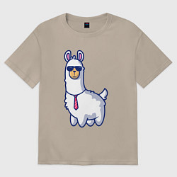 Женская футболка оверсайз Модная альпака