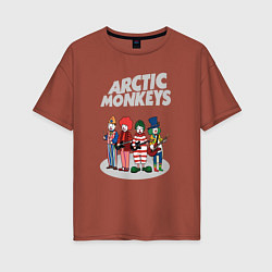 Футболка оверсайз женская Arctic Monkeys clowns, цвет: кирпичный