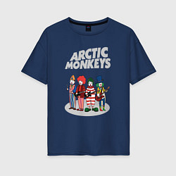 Футболка оверсайз женская Arctic Monkeys clowns, цвет: тёмно-синий