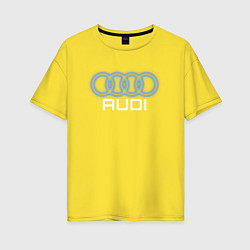 Женская футболка оверсайз Audi neon art