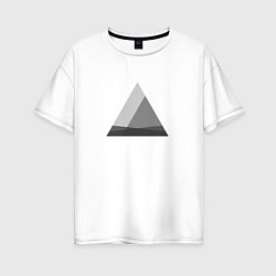 Женская футболка оверсайз Минималистичные треугольники