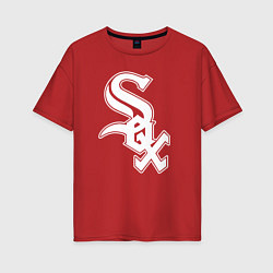 Женская футболка оверсайз Chicago white sox - baseball