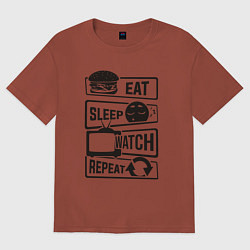 Женская футболка оверсайз Есть спать телик