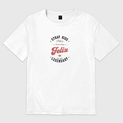 Футболка оверсайз женская Felix k-idols, цвет: белый