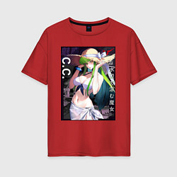 Женская футболка оверсайз Си Си в купальнике - Code Geass