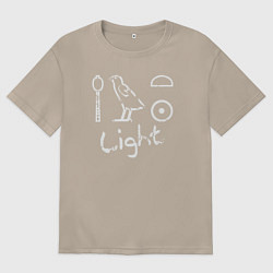 Футболка оверсайз женская Свет, цвет: миндальный