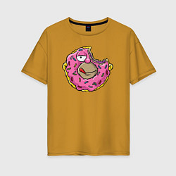 Женская футболка оверсайз Homer donut