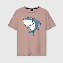 Женская футболка оверсайз Cute shark