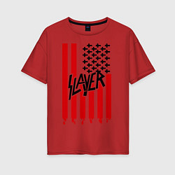 Женская футболка оверсайз Slayer Flag