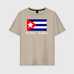 Женская футболка оверсайз Free Cuba