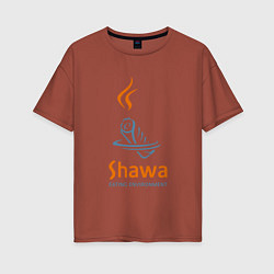 Женская футболка оверсайз Shawa eating environment