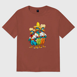 Футболка оверсайз женская Кабальерос, цвет: кирпичный