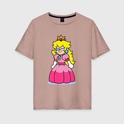 Женская футболка оверсайз Принцесса с Марио