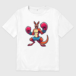 Женская футболка оверсайз Кенгуру боксер