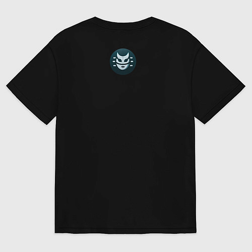 Женская футболка оверсайз Чиби Сон Джин Ву / Черный – фото 2