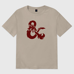 Женская футболка оверсайз Подземелья и драконы лого