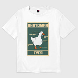 Женская футболка оверсайз Анатомия гуся