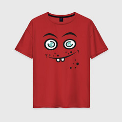 Женская футболка оверсайз Funny emoji