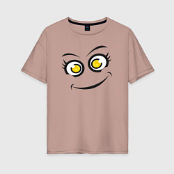 Женская футболка оверсайз Cute emoji