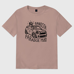 Женская футболка оверсайз Gangsta paradise