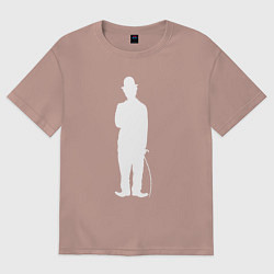 Женская футболка оверсайз Чаплин