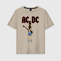 Женская футболка оверсайз Angus Young