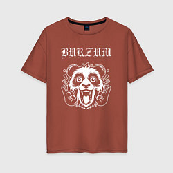 Женская футболка оверсайз Burzum rock panda