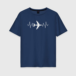 Женская футболка оверсайз Пульс авиации
