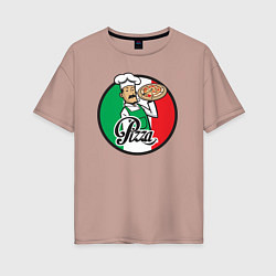 Женская футболка оверсайз Итальянская пицца