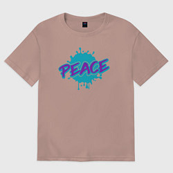 Женская футболка оверсайз Мир клякса