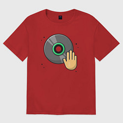 Женская футболка оверсайз Dj scratch