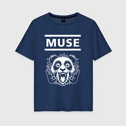 Женская футболка оверсайз Muse rock panda