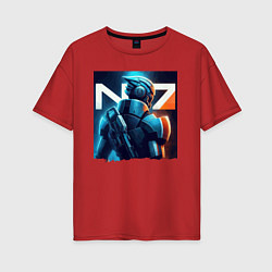 Женская футболка оверсайз Mass Effect - character ai art