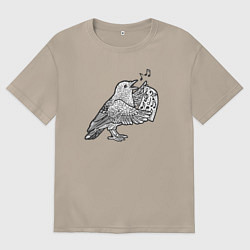 Женская футболка оверсайз Bird song