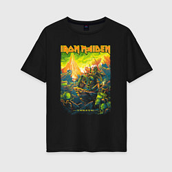 Футболка оверсайз женская Iron Maiden The Waiting On The Wall, цвет: черный
