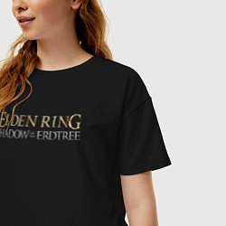 Футболка оверсайз женская Elden ring shadow of the erdtree logo, цвет: черный — фото 2