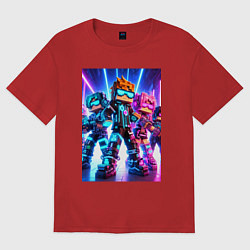 Женская футболка оверсайз Minecraft - characters ai art