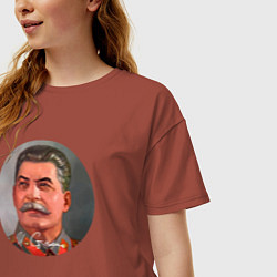 Футболка оверсайз женская Stalin color, цвет: кирпичный — фото 2